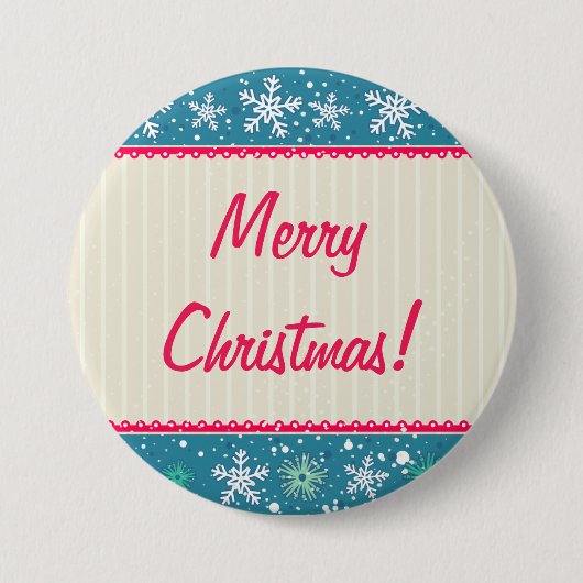 Aangepaste sneeuwvlokken en Cadeaus Ronde Button 7,6 Cm (Voorkant)