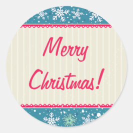 Aangepaste sneeuwvlokken en Cadeaus Ronde Sticker