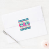 Aangepaste sneeuwvlokken en Cadeaus Vierkante Sticker (Envelop)