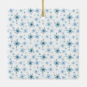 Aangepaste sneeuwvlokken Ontwerp Patroon Kerstmis Keramisch Ornament (Achterkant)