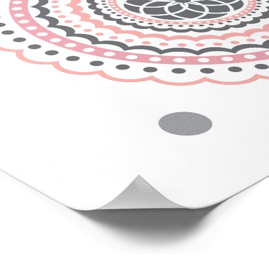 Aangepaste snelgroeigrafiek babymeisje poster (Hoek)