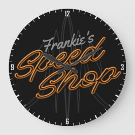 Aangepaste snelheidshop Pinstriping Hot Rod Garage Grote Klok