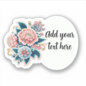 Aangepaste snijdende sticker - aanpasbare tekst -  (Voorkant)