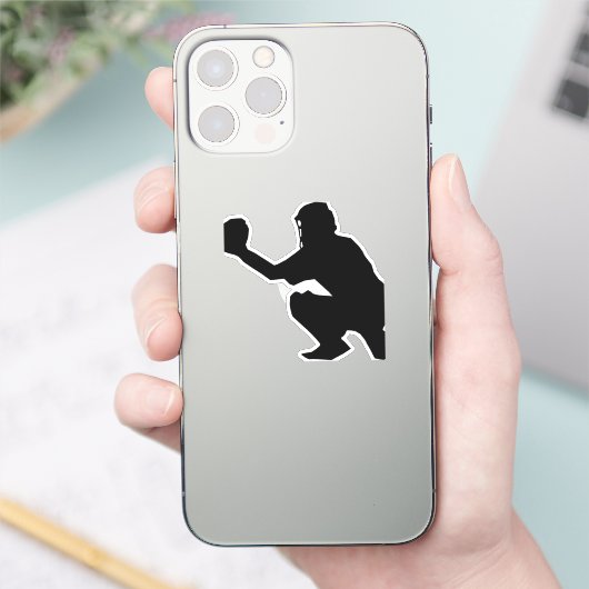Aangepaste snijder Baseball Catcher Sticker (Telefoon)