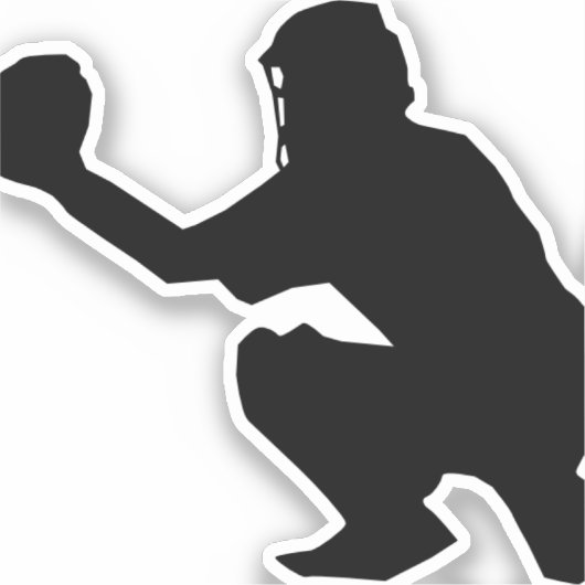 Aangepaste snijder Baseball Catcher Sticker (Voorkant)