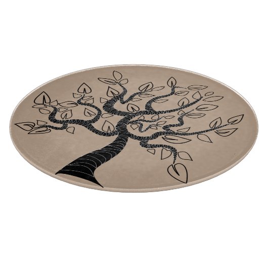 Aangepaste snijplank met boom (Hoek)