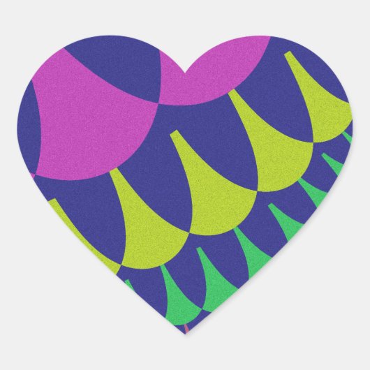 Aangepaste Snoep Tart-schalen voor hartstickers Hart Sticker (Voorkant)