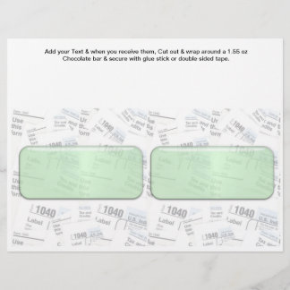 Aangepaste snoepbar wrappers voor belastingtijd Bo Flyer