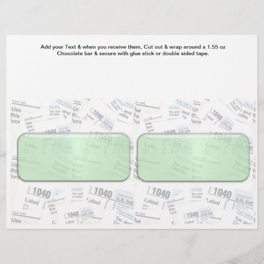 Aangepaste snoepbar wrappers voor belastingtijd Bo Flyer (Voorkant)