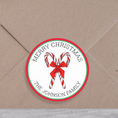Aangepaste snoepjes en kerstmis ronde sticker