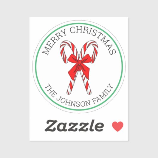 Aangepaste snoepjes en kerstmis sticker (Vel)