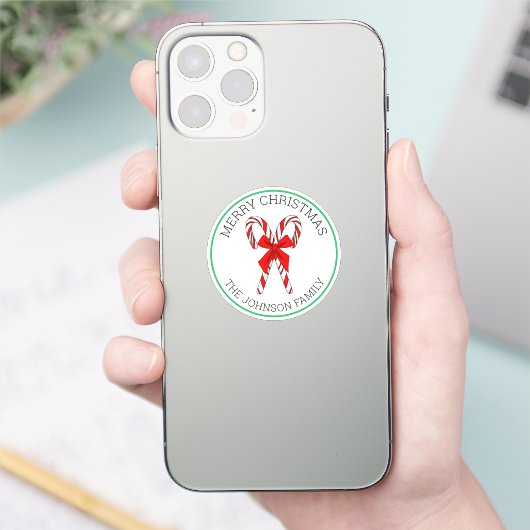 Aangepaste snoepjes en kerstmis sticker (Telefoon)