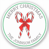 Aangepaste snoepjes en kerstmis sticker (Voorkant)