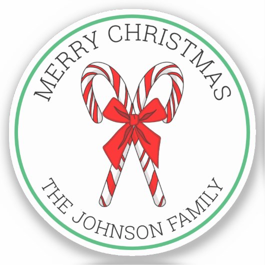 Aangepaste snoepjes en kerstmis sticker (Voorkant)