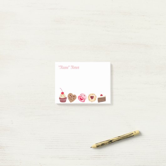 Aangepaste snoepjes na het gebruik post-it® notes (Op bureau)