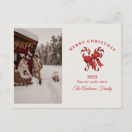 Aangepaste snoepriet waterverf Kerstfoto cadeau Feestdagenkaart