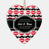 Aangepaste snor & lips N # 14 Keramisch Ornament (Rechts)