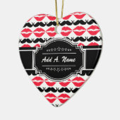 Aangepaste snor & lips N # 14 Keramisch Ornament (Links)