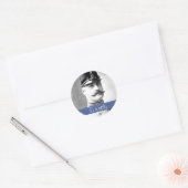 Aangepaste  snor / snor partij ronde sticker (Envelop)