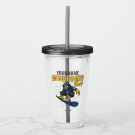 Aangepaste Snowboarder Snowboarden Winkel Big Air Acryl Drinkbeker