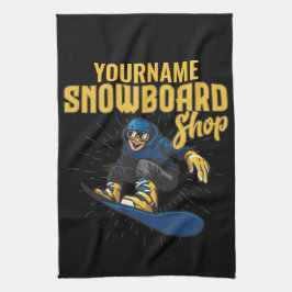 Aangepaste Snowboarder Snowboarden Winkel Big Air Theedoek