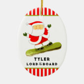Aangepaste Snowboarder Snowboarding Keramisch Ornament (Voorkant)