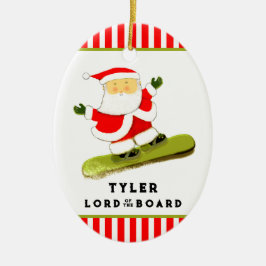 Aangepaste Snowboarder Snowboarding Keramisch Ornament