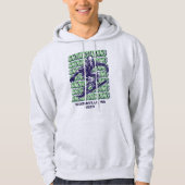 Aangepaste Snowboarding Locatie Datum Naam Hoodie (Voorkant)