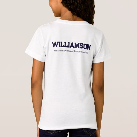 Aangepaste Snowboarding Locatie Datum Naam T-shirt (Achterkant)