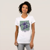 Aangepaste Snowboarding Locatie Datum Naam T-shirt (Voorkant volledig)