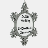Aangepaste Snowflake Decornament voor bruiloft Tin Sneeuwvlok Ornament (Links)