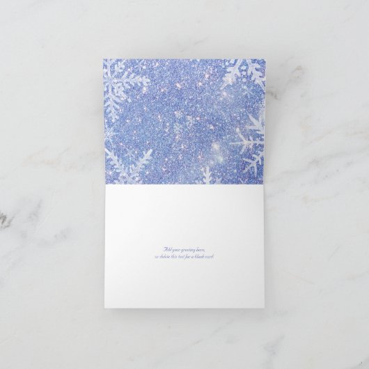 Aangepaste Snowflake Kerstkaart Feestdagen Kaart (Binnen)