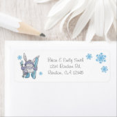 Aangepaste snowflake-retourlabels voor het skibunn etiket (Insitu)