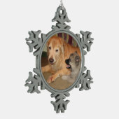 Aangepaste snowflake-versiering 2 tin sneeuwvlok ornament (Links)