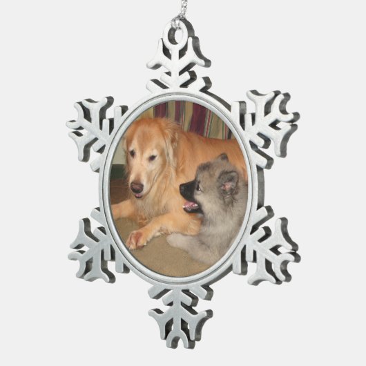 Aangepaste snowflake-versiering 2 tin sneeuwvlok ornament (Rechts)