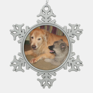 Aangepaste snowflake-versiering 2 tin sneeuwvlok ornament