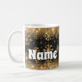 Aangepaste Snowflakes Gold Glitter Coffee-Mok Koffiemok (Links)
