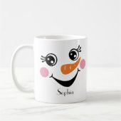 Aangepaste Snowman-Mok met aangepaste naam Koffiemok (Links)