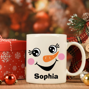 Aangepaste Snowman-Mok met aangepaste naam Koffiemok
