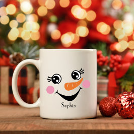 Aangepaste Snowman-Mok met aangepaste naam Koffiemok