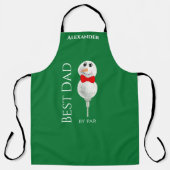 Aangepaste Snowman Red Bowtie Black Buffalo Button Schort (Voorkant)