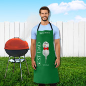 Aangepaste Snowman Red Bowtie Black Buffalo Button Schort