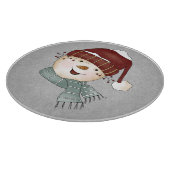 Aangepaste Snowman Winter Kerstmis Snijplank (Hoek)