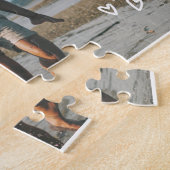 Aangepaste sober Jubileum vader 1 foto gepersonali Legpuzzel (Zijkant)