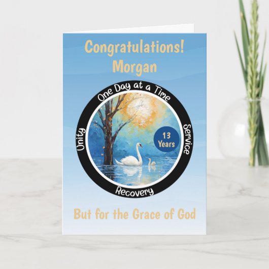 Aangepaste Sobriety Milestone Kaart | Spirituele A (Voorkant)