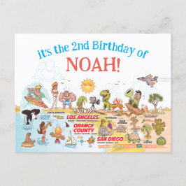 Aangepaste SoCal Birthday Uitnodiging Briefkaart