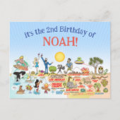 Aangepaste SoCal Birthday Uitnodiging Briefkaart (Voorkant)