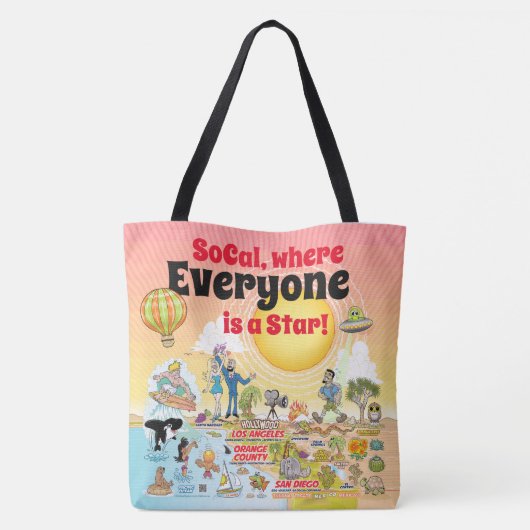 Aangepaste SoCal-Canvas tas (Achterkant)