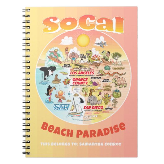 Aangepaste SoCal Notitieboek (Voorkant)