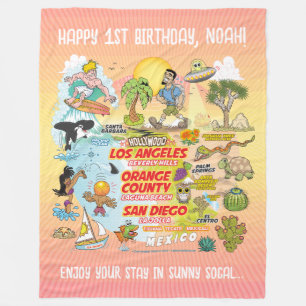 Aangepaste SoCal Paradise Fleece Deken